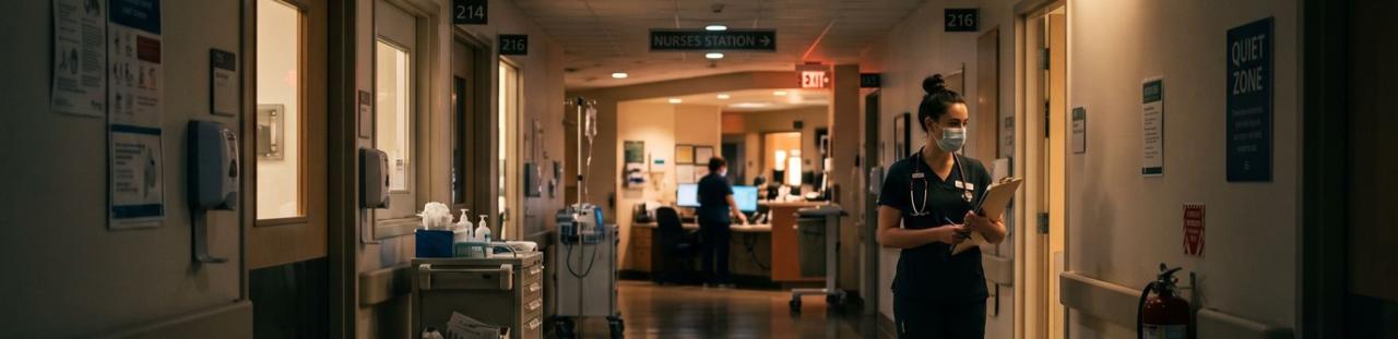 soignants la nuit dans un hôpital