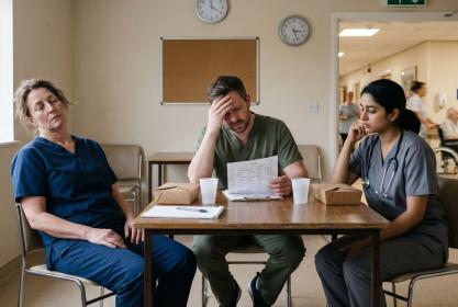Professionnels de santé fatigués de leur quotidien